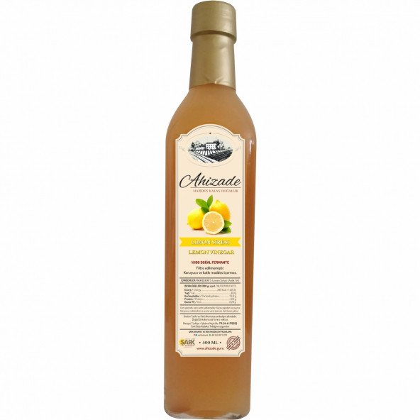 Ahizade Doğal Limon Sirkesi - 500 ml. ürün görseli 1