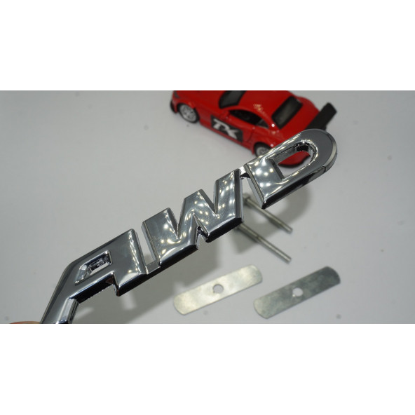 DK AWD All Wheel Drive Ön Panjur Krom Metal 3D Yazı Logo ürün görseli 1