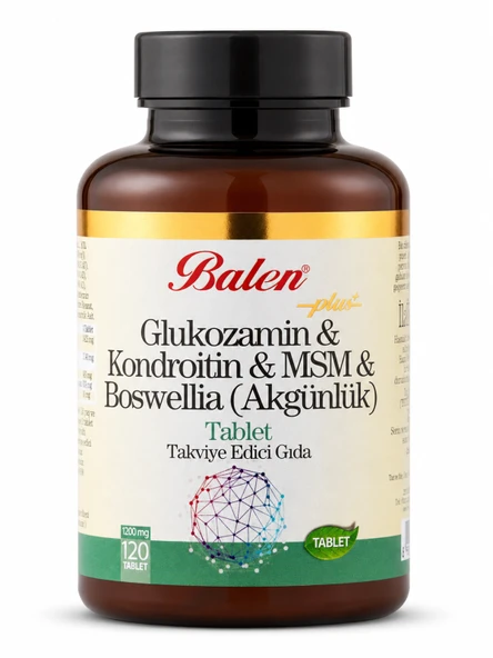 GLUKOZAMİN&KONDROİTİN&MSM&BOSWELİA TABLET 1200 MG*120 ürün görseli 1