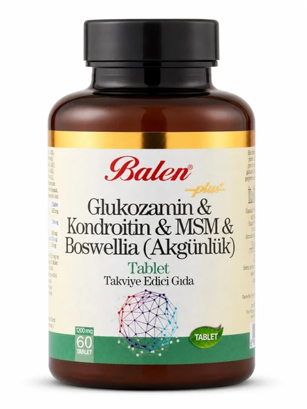 GLUKOZAMİN&KONDROİTİN&MSM&BOSWELİA TABLET 1200 MG*60 ürün görseli 1
