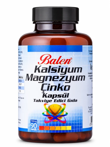 KALSİYUM&MAGNEZYUM&ÇİNKO KAPSÜL 709 MG*90 ürün görseli 1