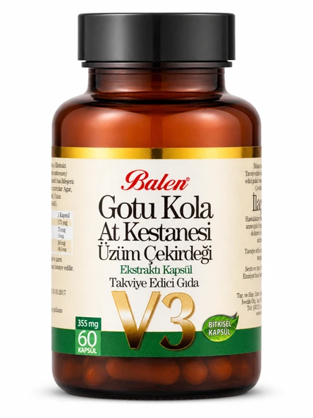 GOTU KOLA&ATKESTANESİ&ÜZÜM ÇEK. EKST. KAPSÜL 355 MG*60 ürün görseli 1