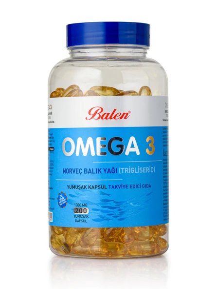 OMEGA 3 NORVEÇ BALIK YAĞI (TRİGLİSERİD) YUM.KAPSÜL 1380 MG*200 ürün görseli 1