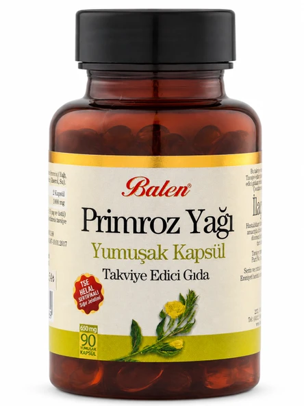 PRİMROZ YAĞI YUMUŞAK KAPSÜL 650 MG*90 ürün görseli 1