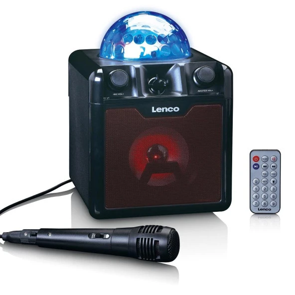 LENCO BTC-055 BK - IŞIKLI BLUETOOTH HOPARLÖR, USB, SD, RC, MIC, AC - Resim 9