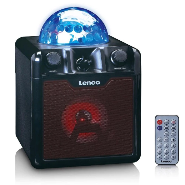 LENCO BTC-055 BK - IŞIKLI BLUETOOTH HOPARLÖR, USB, SD, RC, MIC, AC - Resim 11