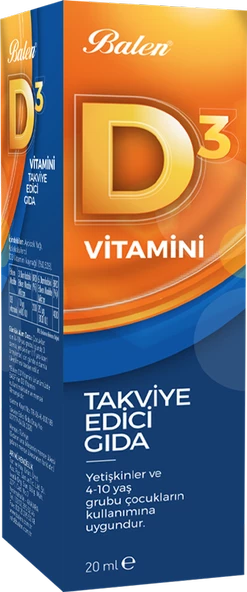 D 3 VİTAMİNİ (SIVI) 20 ML ürün görseli 1