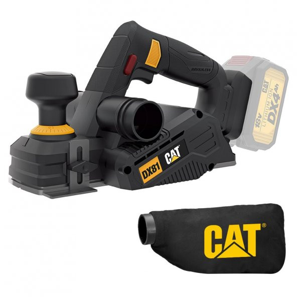 CAT DX81B 18Volt 82mm Çift Bıçaklı Kömürsüz Profesyonel Planya (Akü Dahil Değildir) ürün görseli 1