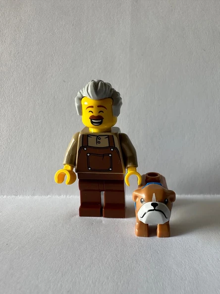 Orjinal Lego Minifigür Man with Dog ürün görseli 1