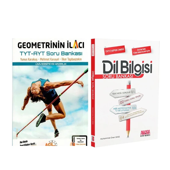 Acil Geometrinin İlacı ve AKM Dil Bilgisi Soru Bankası Seti 2 Kitap ürün görseli 1
