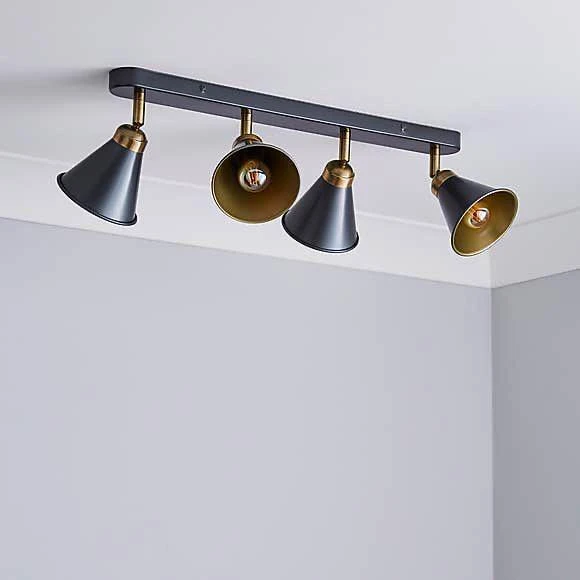 Rsylight Retro Metal Dekotatif Rustik Masa Üstü 4 Lü Sıralı Avize ürün görseli 1