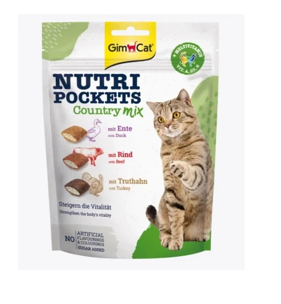 GimCat Nutripockets Kedi Ödülü Country Mix 150 Gr ürün görseli 1