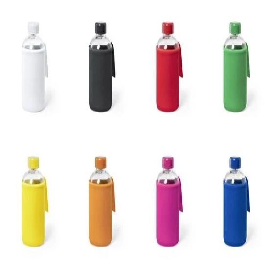 Boomug Neopren Kılıflı Cam Matara 600 ml Yeşil ürün görseli 1
