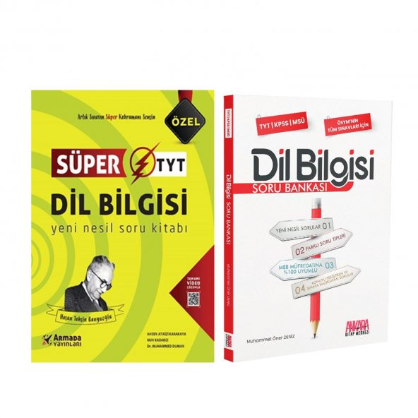 Armadan TYT Dil Bilgisi ve AKM Dil Bilgisi Soru Bankası Seti 2 Kitap ürün görseli 1