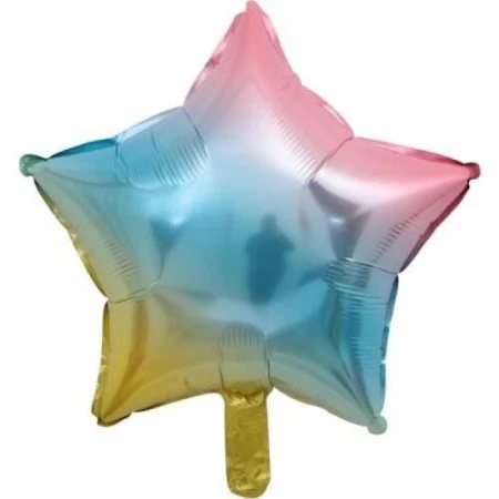 Benim Marifetlerim Gökkuşağı Yıldız Folyo Balon 18 inch 45 cm ürün görseli 1