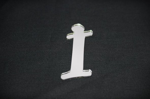 Benim Marifetlerim i Harfi Gümüş Aynalı Pleksi 4 cm ürün görseli 1