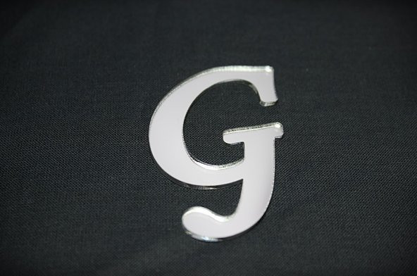 Benim Marifetlerim G Harfi Gümüş Aynalı Pleksi 4 cm ürün görseli 1