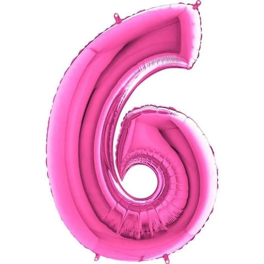 Benim Marifetlerim 6 Rakamı Pembe Folyo Balon 40 inch 90 cm ürün görseli 1