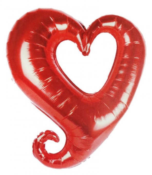 Benim Marifetlerim Ortası Boş Kırmızı Kalp Folyo Balon 18 inch 45 cm x 45 cm ürün görseli 1