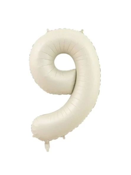 Benim Marifetlerim 9 Rakamı Krem Folyo Balon 34 inch 86 cm ürün görseli 1