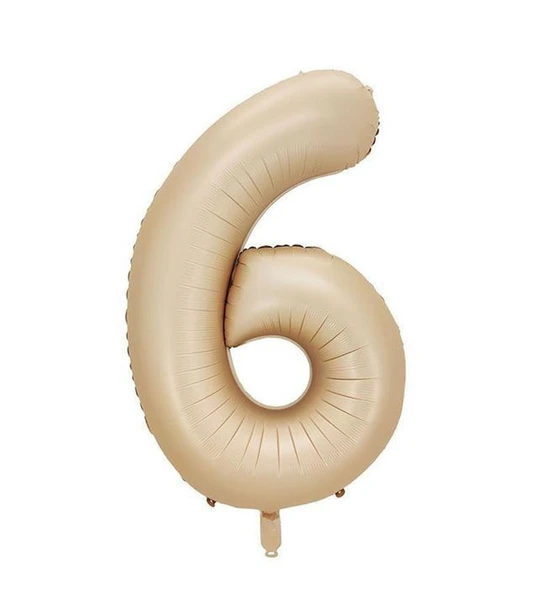 Benim Marifetlerim 6 Rakamı Karamel Folyo Balon 34 inch 86 cm ürün görseli 1
