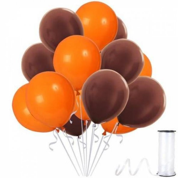 Benim Marifetlerim Metalik Turuncu Kahverengi Balon 12 inch 10 Adet ürün görseli 1