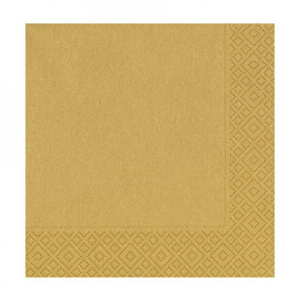 Benim Marifetlerim Düz Desenli Altın Kağıt Peçete 33x33 ürün görseli 1