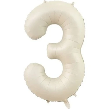 Benim Marifetlerim 3 Rakamı Krem Folyo Balon 34 inch 86 cm ürün görseli 1