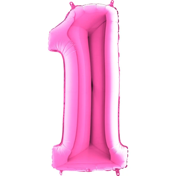 Benim Marifetlerim 1 Rakamı Pembe Folyo Balon 40 inch 90 cm ürün görseli 1