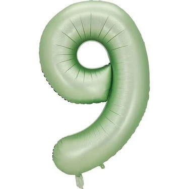 Benim Marifetlerim 9 Rakamı Su Yeşili Folyo Balon 40 inch 90 cm ürün görseli 1