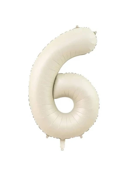 Benim Marifetlerim 6 Rakamı Krem Folyo Balon 34 inch 86 cm ürün görseli 1