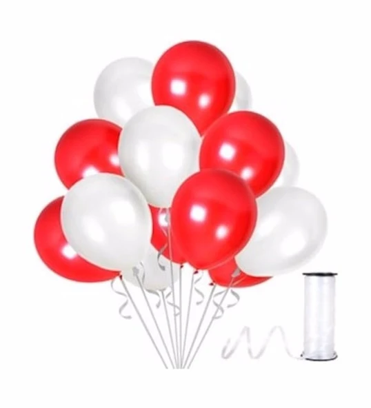 Benim Marifetlerim Metalik Kırmızı Beyaz Balon 12 inch 5 Adet ürün görseli 1
