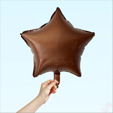 Benim Marifetlerim Kahverengi Yıldız Folyo Balon 18 inch 45 cm ürün görseli 1