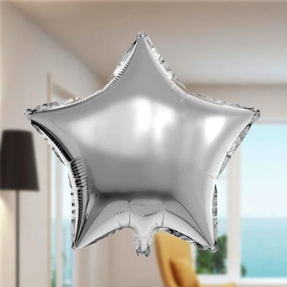 Benim Marifetlerim Gümüş Yıldız Folyo Balon 18 inch 45 cm ürün görseli 1