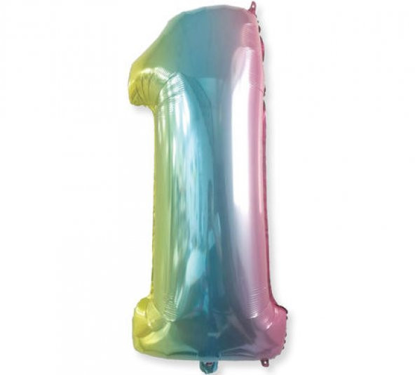 Benim Marifetlerim 1 Rakamı Rengarenk Folyo Balon 40 inch 90 cm ürün görseli 1