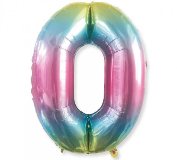 Benim Marifetlerim 0 Rakamı Rengarenk Folyo Balon 40 inch 90 cm ürün görseli 1
