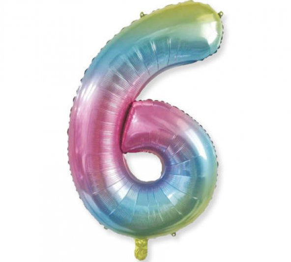 Benim Marifetlerim 6 Rakamı Rengarenk Folyo Balon 40 inch 90 cm ürün görseli 1