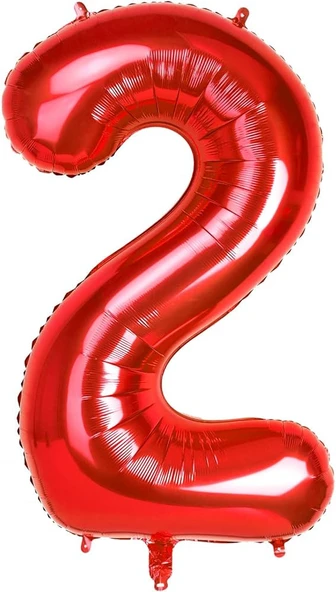 Benim Marifetlerim 2 Rakamı Kırmızı Folyo Balon 16 inch 40 cm ürün görseli 1