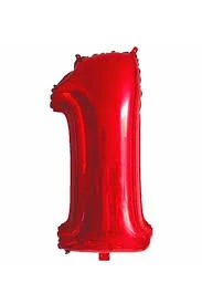 Benim Marifetlerim 1 Rakamı Kırmızı Folyo Balon 16 inch 40 cm ürün görseli 1