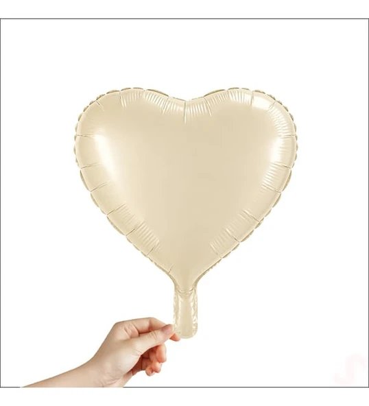 Benim Marifetlerim Krem Kalp Folyo Balon 18 inch 45 cm ürün görseli 1