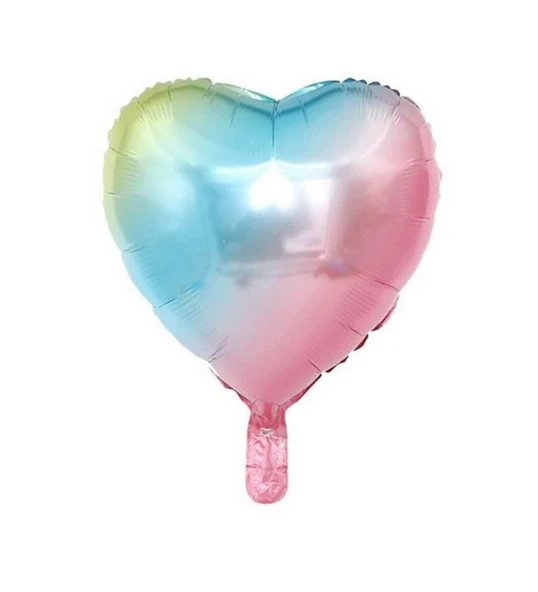 Benim Marifetlerim Gökkuşağı Kalp Folyo Balon 18 inch 45 cm ürün görseli 1