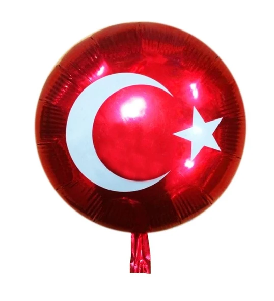 Benim Marifetlerim Ay Yıldız Baskılı Yuvarlak Folyo Balon 18 inch 45 cm x 45 cm ürün görseli 1