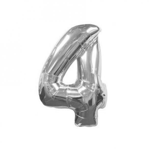 Benim Marifetlerim 4 Rakamı Gümüş Folyo Balon 16 inch 40 cm ürün görseli 1