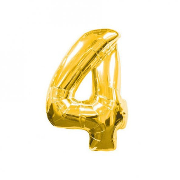 Benim Marifetlerim 4 Rakamı Altın Folyo Balon 16 inch 40 cm ürün görseli 1