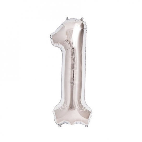 Benim Marifetlerim 1 Rakamı Gümüş Folyo Balon 16 inch 40 cm ürün görseli 1
