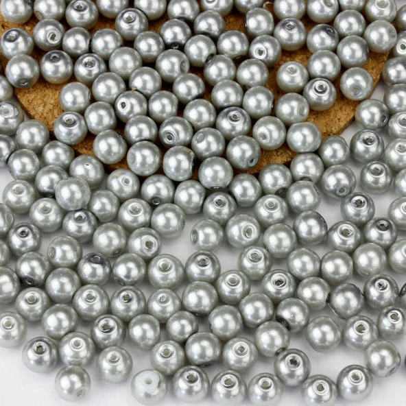 Benim Marifetlerim Gümüş Delikli inci Boncuk 8 mm 10 Gram ürün görseli 1
