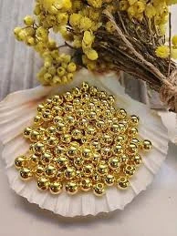 Benim Marifetlerim Altın Delikli inci Boncuk 10 mm 10 Gram ürün görseli 1