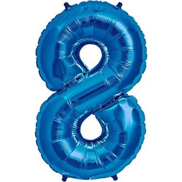 Benim Marifetlerim 8 Rakamı Mavi Folyo Balon 40 inch 90 cm ürün görseli 1