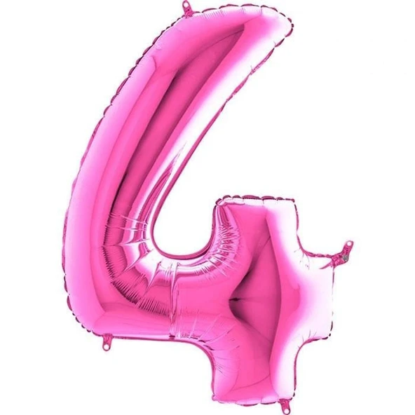 Benim Marifetlerim 4 RAkamı Pembe Folyo Balon 40 inch 90 cm ürün görseli 1