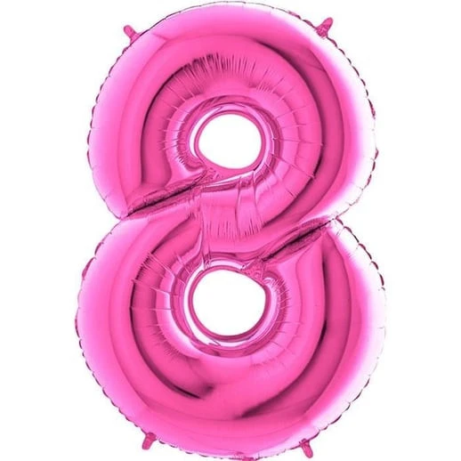 Benim Marifetlerim 8 Rakamı Pembe Folyo Balon 40 inch 90 cm ürün görseli 1